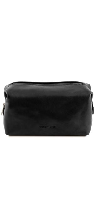 Θήκη Τσαντάκι Καλλυντικών Δερμάτινο Smarty L Tuscany Leather TL141219 Μαύρο