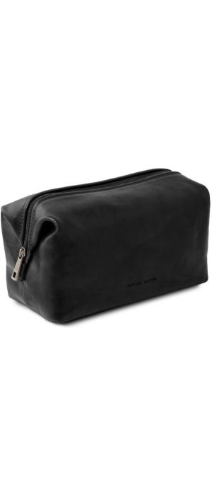 Θήκη Τσαντάκι Καλλυντικών Δερμάτινο Smarty L Tuscany Leather TL141219 Μαύρο