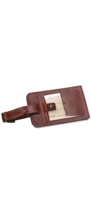 Δερμάτινη θήκη ταυτότητας αποσκευής Tuscany Leather TLTAG Καφέ