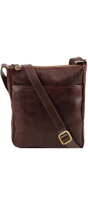 Ανδρικό Τσαντάκι Δερμάτινο Jason Tuscany Leather TL141300 Καφέ Σκούρο