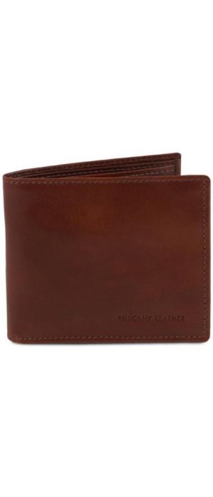 Ανδρικό Δερμάτινο Πορτοφόλι Tuscany Leather TL141377 Καφέ