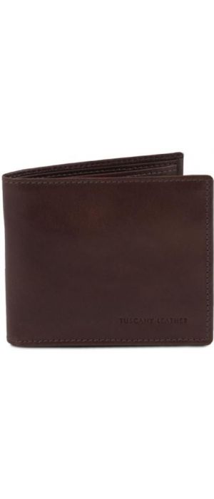 Ανδρικό Δερμάτινο Πορτοφόλι Tuscany Leather TL141377 Καφέ σκούρο