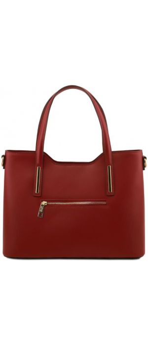 Γυναικεία Τσάντα Δερμάτινη Olimpia Tuscany Leather TL141412 Κόκκινο