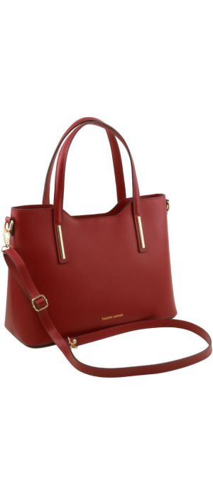 Γυναικεία Τσάντα Δερμάτινη Olimpia Tuscany Leather TL141412 Κόκκινο