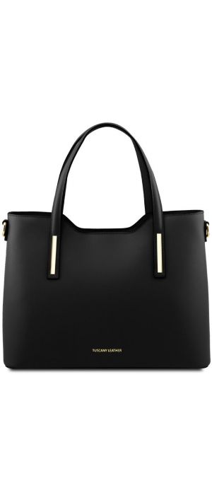 Γυναικεία Τσάντα Δερμάτινη Olimpia Tuscany Leather TL141412 Μαύρο