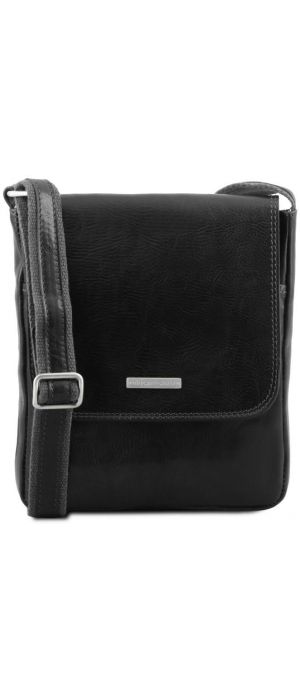 Ανδρικό Τσαντάκι Δερμάτινο John Tuscany Leather TL141408 Μαύρο