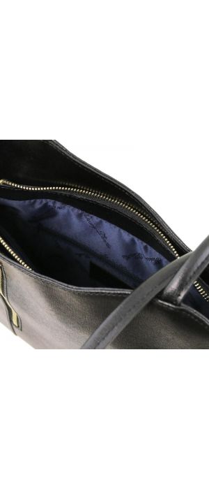 Γυναικεία Τσάντα Δερμάτινη Πλάτης & Ώμου Patty Tuscany Leather TL141455 Μαύρο