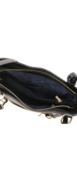 Γυναικεία Τσάντα Δερμάτινη Πλάτης & Ώμου Patty Tuscany Leather TL141455 Μαύρο