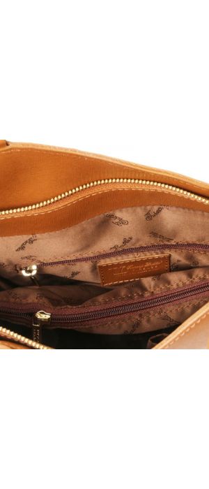 Γυναικεία Τσάντα Δερμάτινη Πλάτης & Ώμου Patty Tuscany Leather TL141455 Κονιάκ