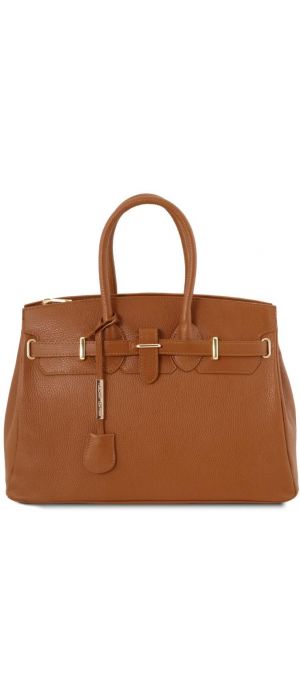 Γυναικεία Τσάντα Δερμάτινη Tuscany Leather TL141529 Κονιάκ