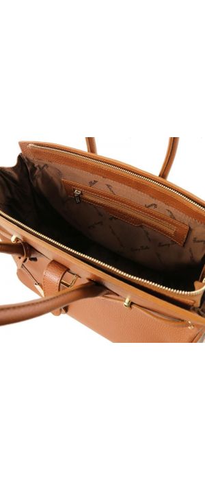 Γυναικεία Τσάντα Δερμάτινη Tuscany Leather TL141529 Κονιάκ