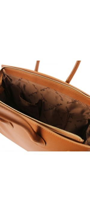 Γυναικεία Τσάντα Δερμάτινη Tuscany Leather TL141529 Κονιάκ