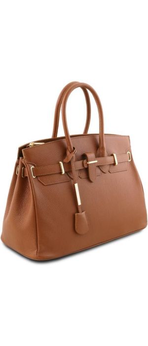 Γυναικεία Τσάντα Δερμάτινη Tuscany Leather TL141529 Κονιάκ