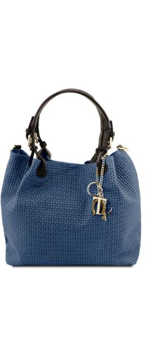 Γυναικεία Τσάντα Δερμάτινη Tuscany Leather TL141573 Μπλε σκούρο