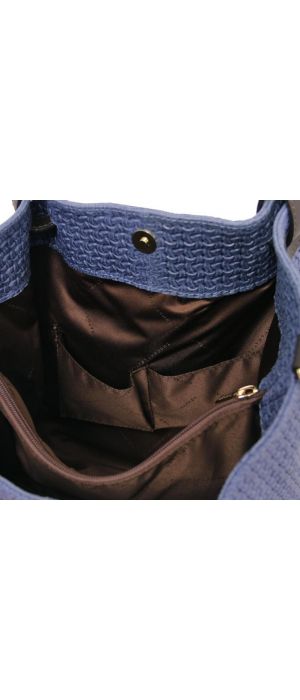 Γυναικεία Τσάντα Δερμάτινη Tuscany Leather TL141573 Μπλε σκούρο