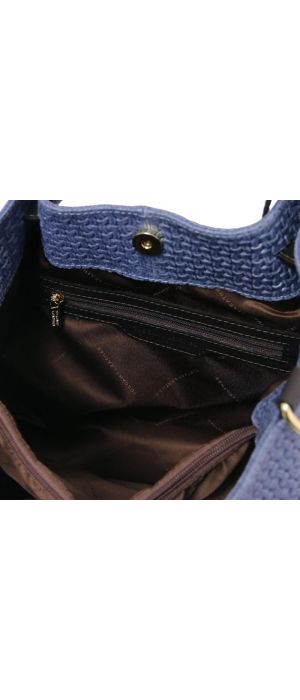 Γυναικεία Τσάντα Δερμάτινη Tuscany Leather TL141573 Μπλε σκούρο
