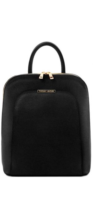 Τσάντα Πλάτης Δερμάτινη Tuscany Leather TL141631 Μαύρο