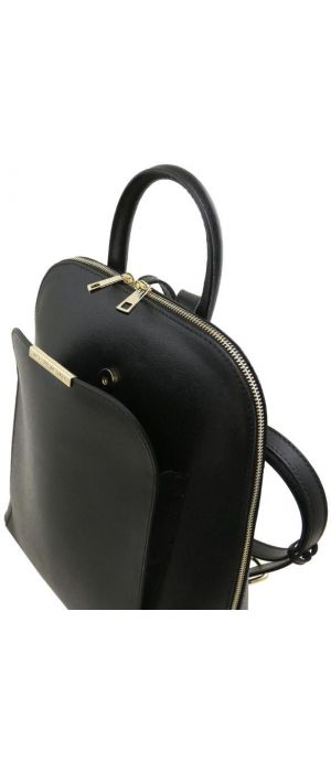 Τσάντα Πλάτης Δερμάτινη Tuscany Leather TL141631 Μαύρο