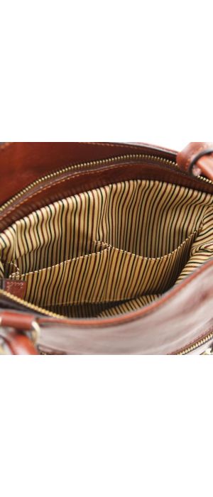 Γυναικεία Τσάντα Δερμάτινη Πλάτης & Ώμου Patty Tuscany Leather TL141497 Καφέ