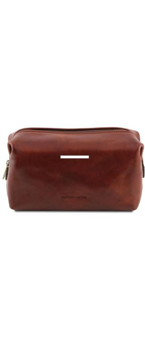 Θήκη Τσαντάκι Καλλυντικών Δερμάτινο Smarty L Tuscany Leather TL141219 Καφέ