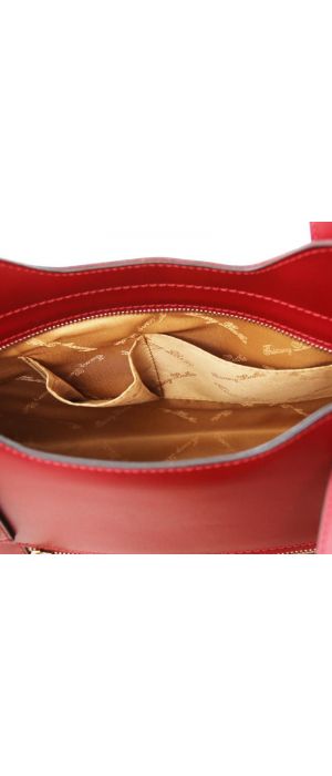 Γυναικεία Τσάντα Δερμάτινη Olimpia Tuscany Leather TL141412 Κόκκινο