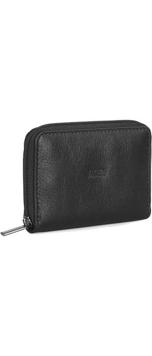 Πορτοφόλι με Μπρελόκ Ανδρικό JASLEN με RFID Δερμάτινο 204243-01 Μαύρο