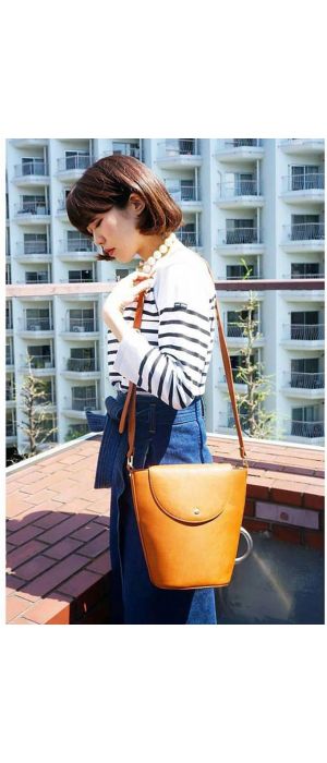 Τσάντα Ώμου Legato Largo 1391C-CA Κάμελ