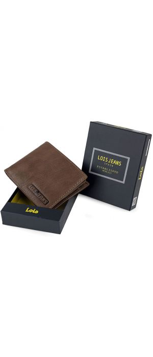 Πορτοφόλι Ανδρικό Δερμάτινο Lois 201413-02 Καφέ Ανοιχτό