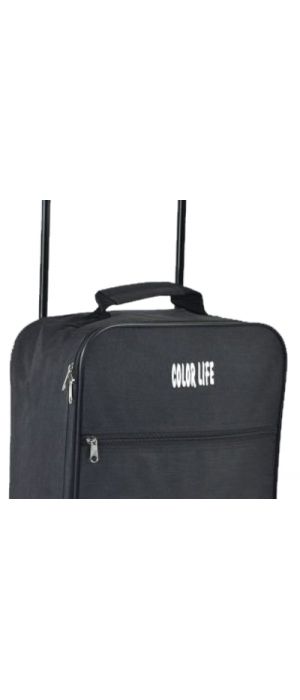 Βαλίτσα καμπίνας 53x30x16cm Colorlife 18696 Μαύρο