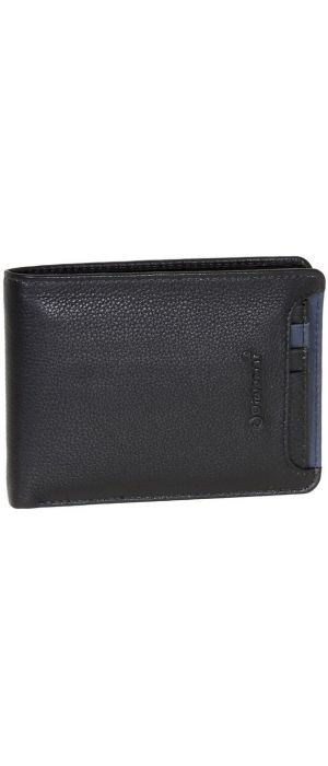 Ανδρικό Δερμάτινο Πορτοφόλι Οριζόντιο Diplomat MN412 Μαυρο/Μπλε