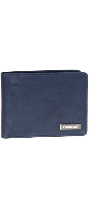 Ανδρικό Δερμάτινο Πορτοφόλι Οριζόντιο Diplomat MN414 Μπλε