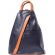 Γυναικειο Δερματινο Backpack Vanna Firenze Leather 2061 Σκουρο Μπλε/Μπεζ