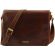 Ανδρική Τσάντα Δερμάτινη Messenger Double TL90475 Καφέ Tuscany Leather