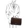 Ανδρική Τσάντα Δερμάτινη Mantova με Smart Connect 15.6 ίντσες Tuscany Leather TL142068 Καφέ σκούρο