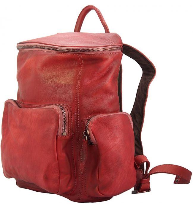 Δερμάτινη Τσάντα Πλάτης Michael Firenze Leather 68031 Κόκκινο