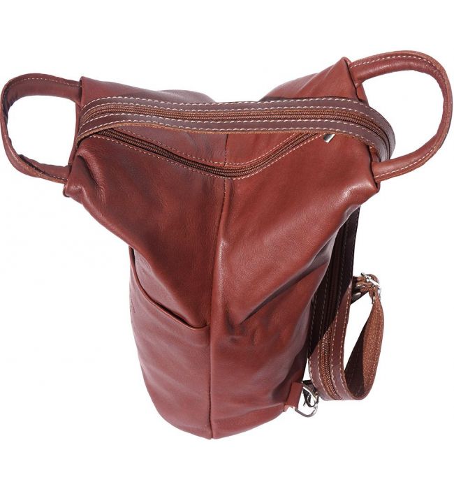 Γυναικειο Δερματινο Backpack Vanna Firenze Leather 2061 Καφε