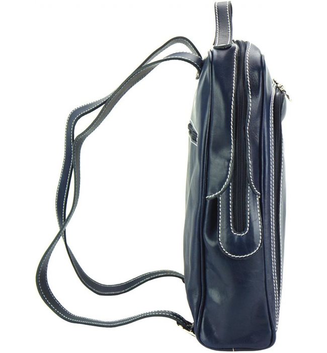 Δερμάτινη Τσάντα Πλάτης Gabriele Firenze Leather 6538 Σκουρο Μπλε