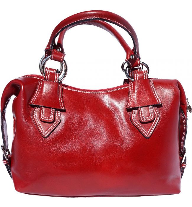 Δερμάτινη Τσάντα Χειρός Ornella Firenze Leather 6529 Κόκκινο