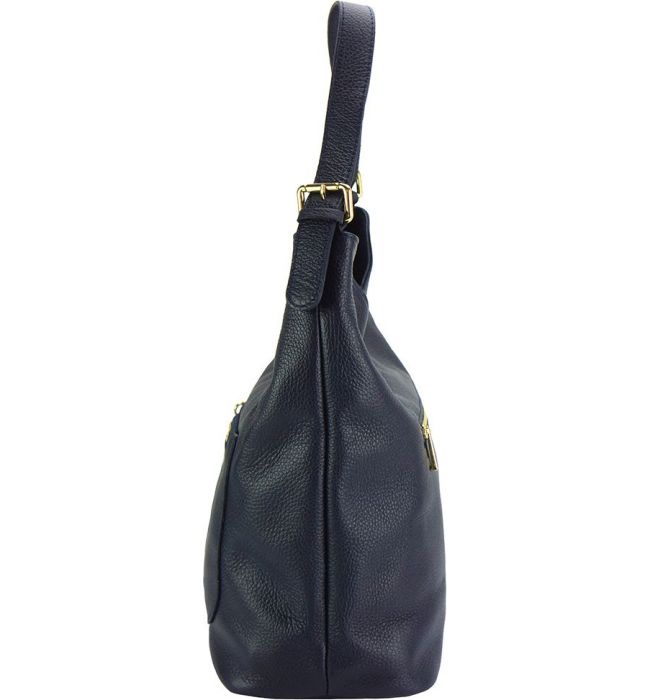 Δερμάτινη Τσάντα Ωμου Marita Firenze Leather 9115 Σκουρο Μπλε