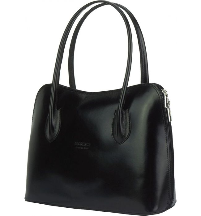 Δερμάτινη Τσάντα Ωμου Claudia Firenze Leather 216 Μαύρο