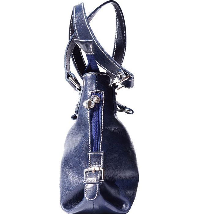 Δερματινη Τσαντα Ωμου Firenze Leather 6547 Σκουρο Μπλε