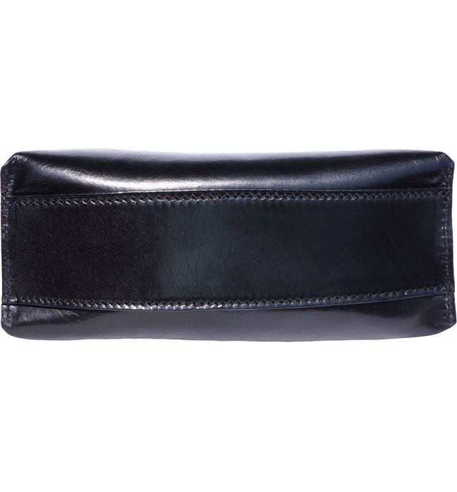 Δερμάτινη Τσάντα Ωμου Priscilla Firenze Leather 6504 Μαύρο