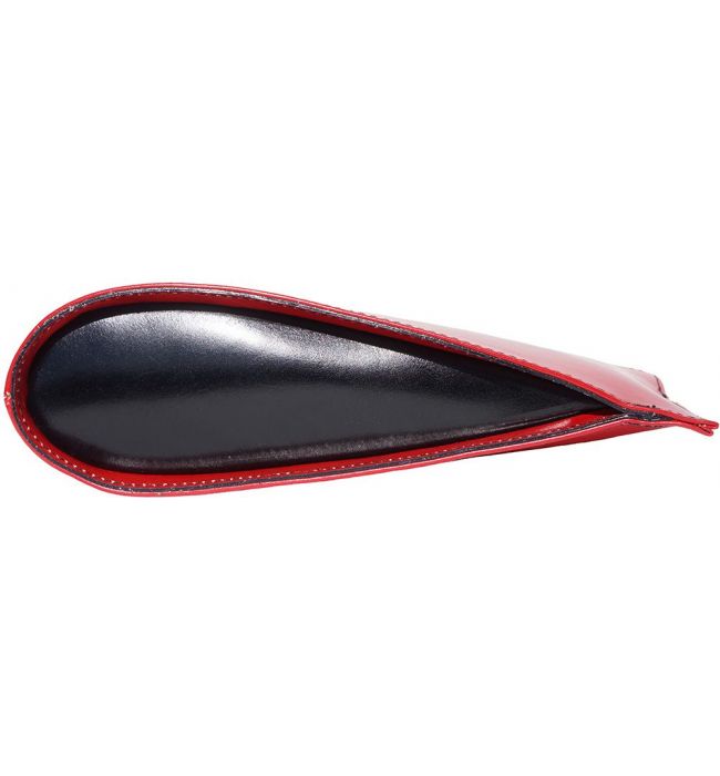Τσαντα Χειρός Δερμάτινη Nano Firenze Leather 206 Κόκκινο/Μαύρο