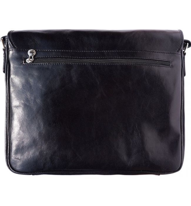 Τσάντα Ταχυδρόμου Δερματινη Firenze Leather 6555 Μαύρο
