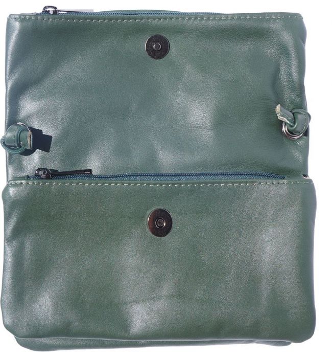 Δερματινο Τσαντακι Φακελος Anita Firenze Leather 3601 Σκουρο Πρασινο