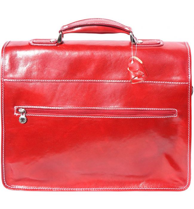 Δερμάτινος Χαρτοφύλακας Για Laptop Firenze Leather 7615 Κόκκινο