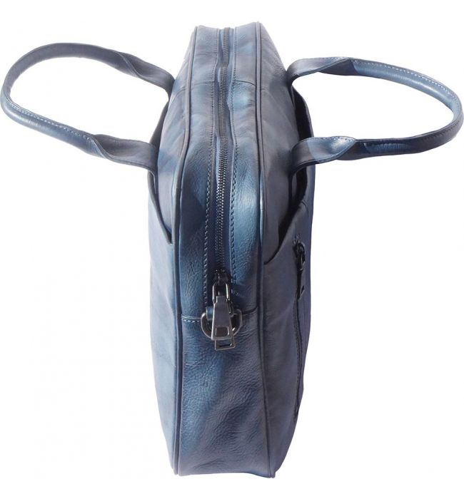 Γυναικειος Δερματινος Χαρτοφυλακας Firenze Leather 68037 Σκουρο Μπλε