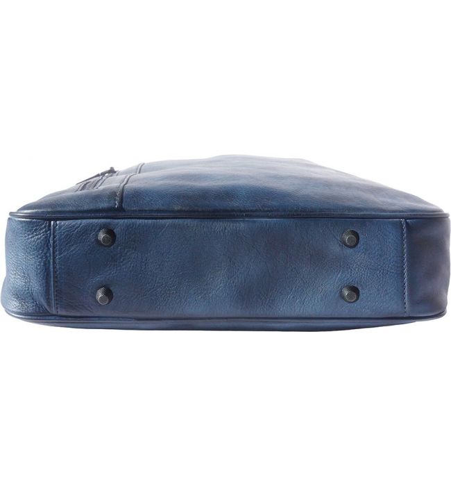 Γυναικειος Δερματινος Χαρτοφυλακας Firenze Leather 68037 Σκουρο Μπλε