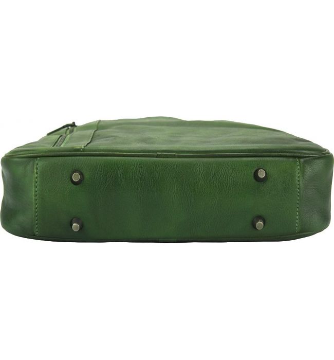Γυναικειος Δερματινος Χαρτοφυλακας Firenze Leather 68037 Σκουρο Πρασινο