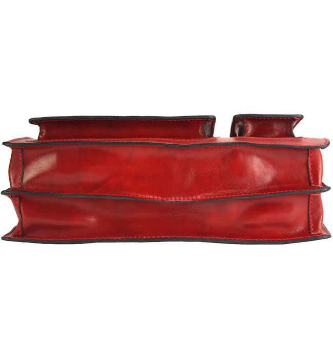 Γυναικειος Δερματινος Χαρτοφυλακας Daniele GM Firenze Leather 7633 Κόκκινο